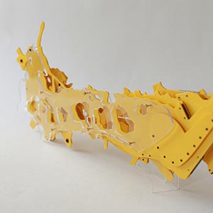 Carrer del Consell de Cent 453, Barcelona, Spain #1<br />Compressed PVC, Steel, Hinges<br />33 x 15 x 3 cm, 2010<br />Private collection<br />