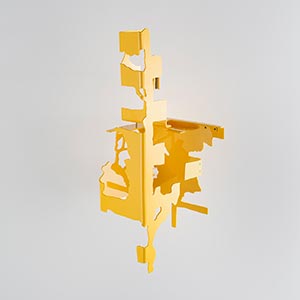 Barcelona Hecomi Map Project<br />Carrer de Ganduxer 109, Barcelona, Spain, State I<br />Compressed PVC, Steel, Hinges<br />12 x 27 x 10 cm, 2014<br />Private collection