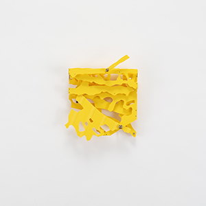 Albert Claudestraat 16, Antwerp, Belgium<br />Compressed PVC, Brass, Steel, Hinges<br />21 x 26 x 6.5 cm, 2024<br />Private collection<br />