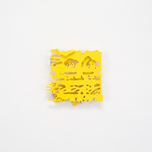 Hafenstr.8, Cologne, Germany, Part II #3<br />Compressed PVC, Brass, Steel, Hinges<br />19 x 20 x 3.5 cm, 2024<br /><br /><br />