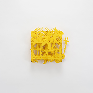 Sophienstr.34, Berlin, Germany #3<br />Compressed PVC, Brass, Steel, Hinges<br />40 x 37 x 7.5 cm, 2024<br /><br /><br />