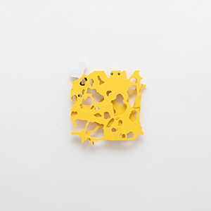 Temporary Space, 1-8, N16, W5, Kita-ku, Sapporo, Japan, Part II<br />Compressed PVC, Brass, Steel, Hinges<br />23 x 25 x 3 cm, 2025<br /><br /><br />